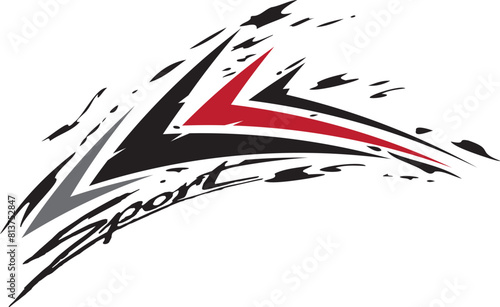 Car decal design. Graphic stripe racing vectors for wrap vehicle, race car and livery