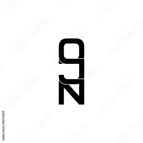 ojn lettering initial monogram logo design photo