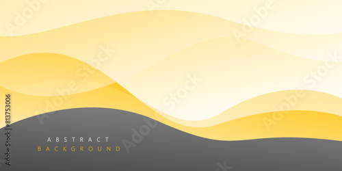 Gray and yellow liquid wave modern background  for corporate concept, template, poster, brochure, website, flyer design, wallpaper. Vector illustration