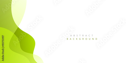 Green wave modern background with white space for text and message. template design