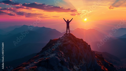 Peak of Triumph: A Mountain Top Victory Scene © Umut