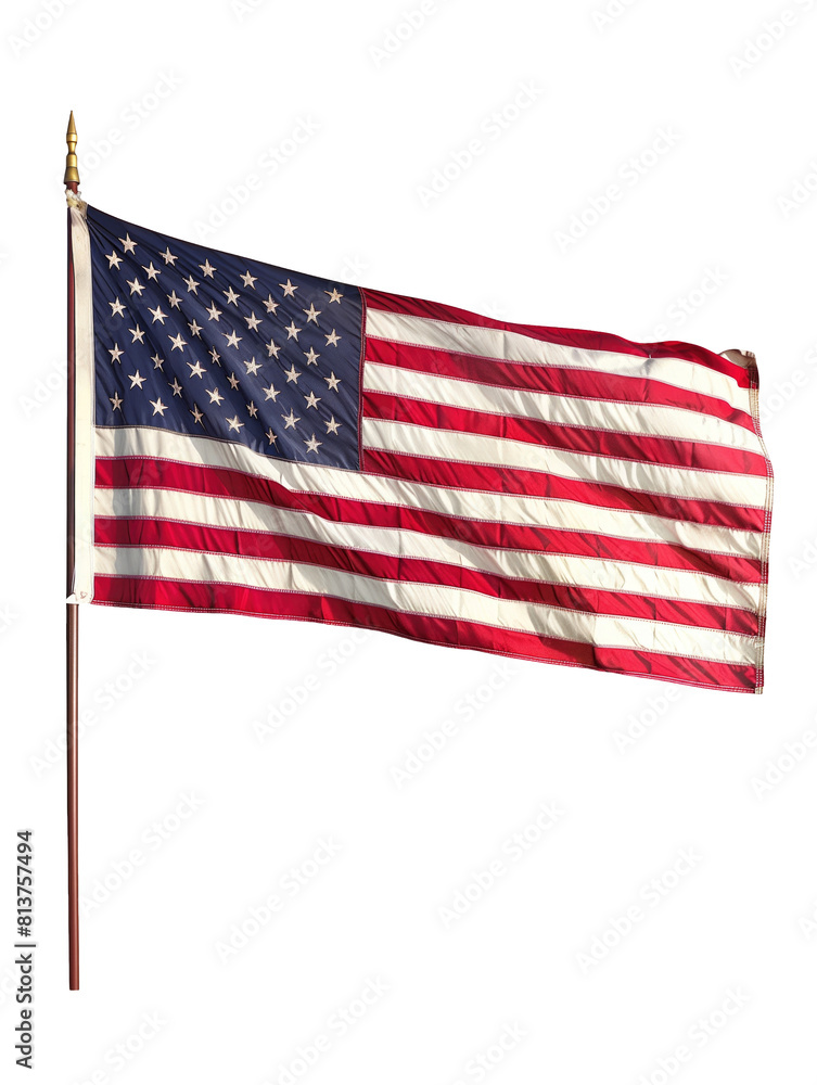 Obraz premium USA national flag in isolated transparent background
