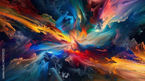 Colorful waves of abstract shapes, representing the fluidity and creativity of design