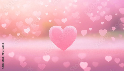 A sparkling pink, blurry illustration of a heart, pastel and radiant,generated AI