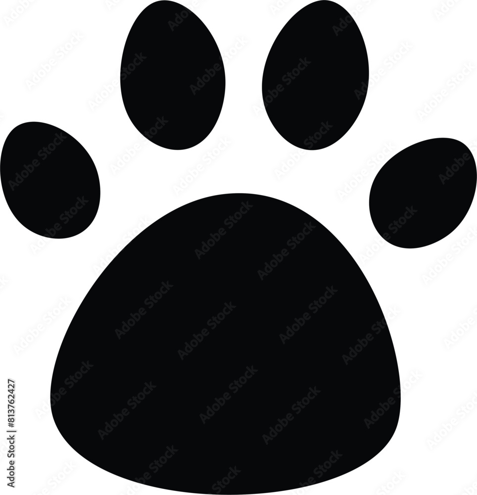 Paw flat vector illustration Paw flat vector illustration