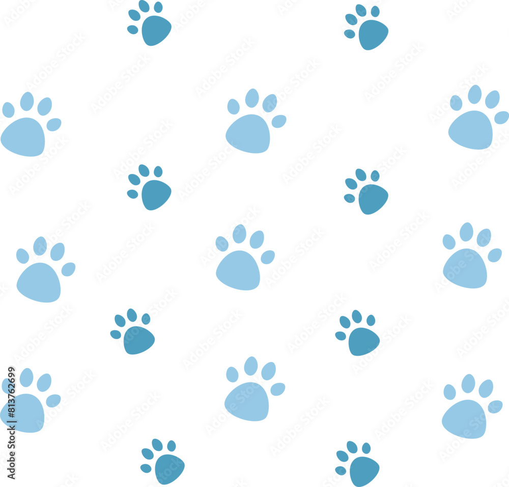 Paw pattern flat vector illustration Paw pattern flat vector illustration