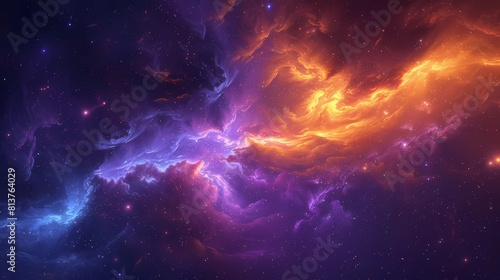 Abstract Swirling Nebula Colorful Color © Deden