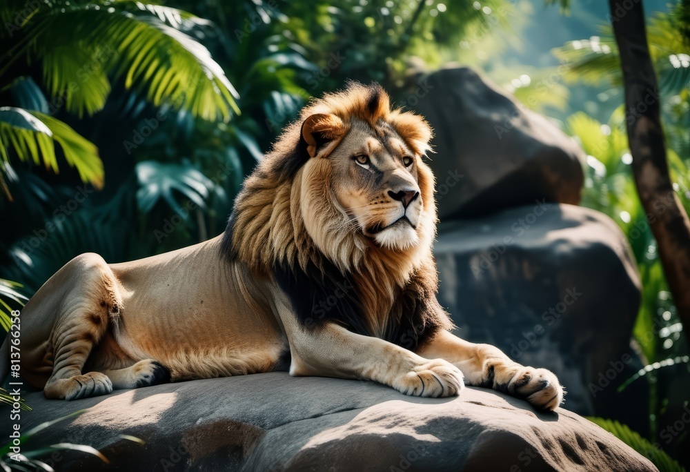 Obraz premium Lion in the Forest