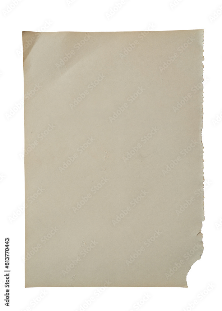 Fototapeta premium Off white paper peeled from a book
