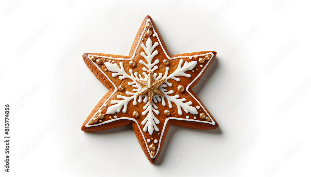 Fototapeta premium Christmas cookies isolated on white background. 