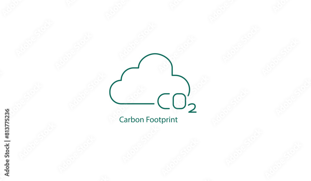 Carbon Footprint Environmental Impact Vector Icon Carbon Footprint Environmental Impact Vector Icon