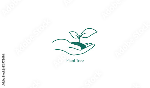 Tree Planting and Reforestation Vector Icon