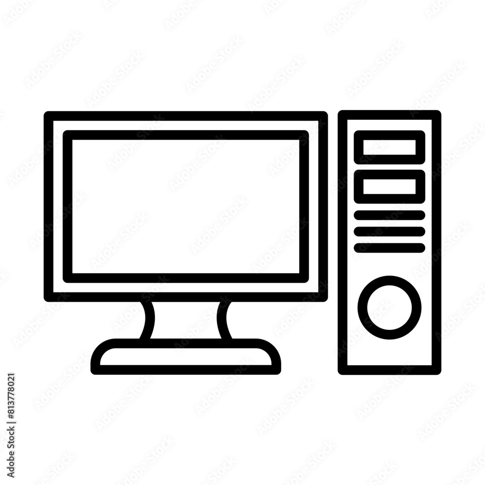 Computer line icon Computer line icon