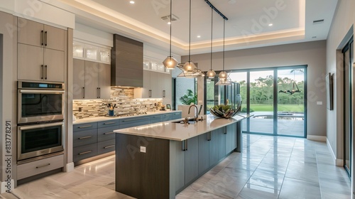 Luxury hotel kitchen interior