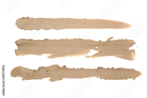 Smeared clay isolated on whitebackground, clipping path