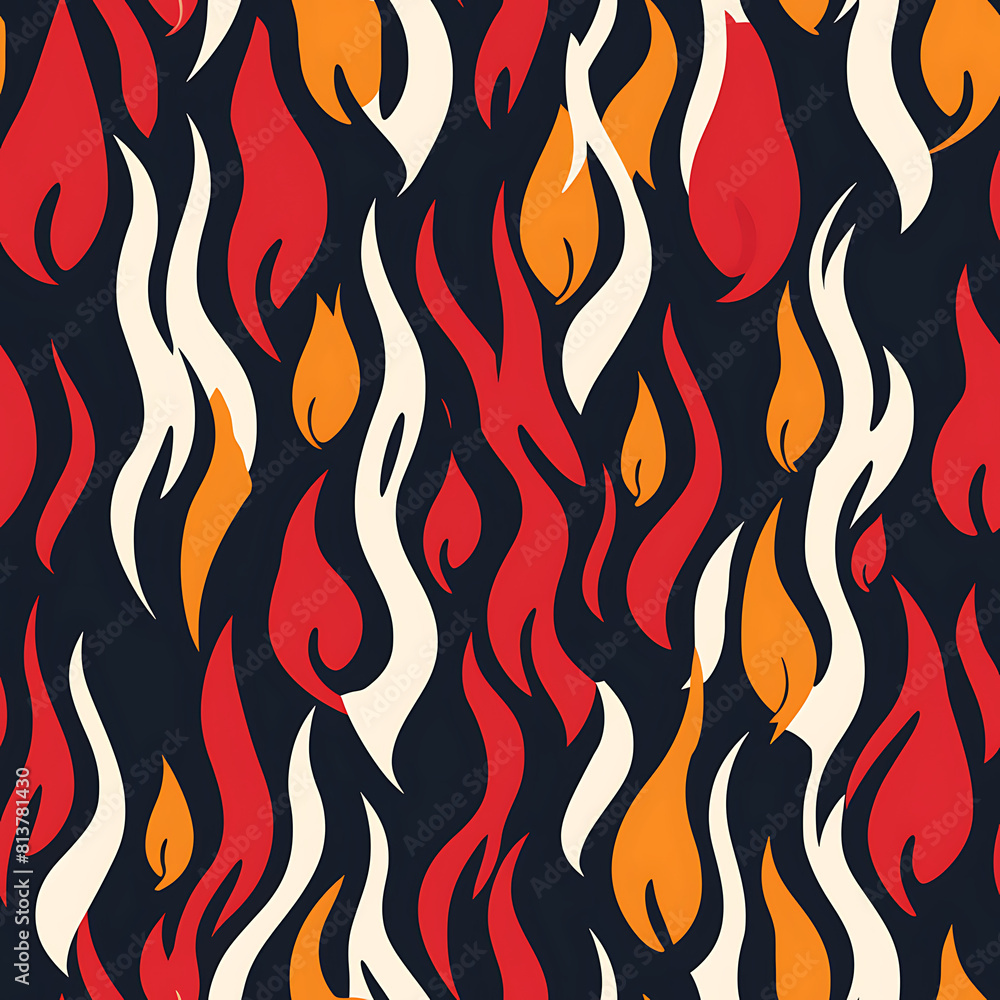 Fire seamless pattern, beautiful modern graphics can be used in a variety of designs Fire seamless pattern, beautiful modern graphics can be used in a variety of designs