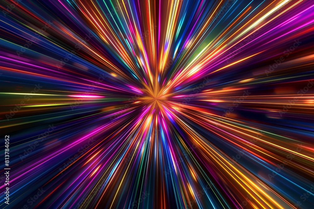 Abstract background. Colorful glowing light rays. Abstract background. Colorful glowing light rays.