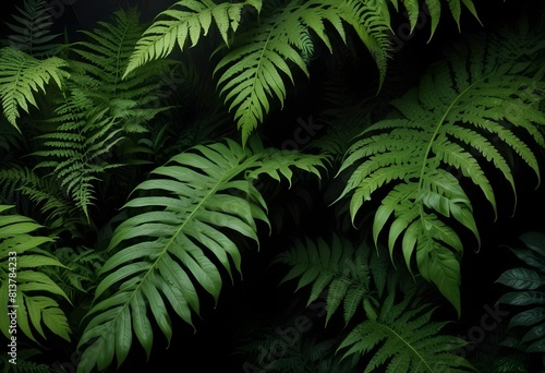 Close-up of Lush Fern Fronds in Soft Light