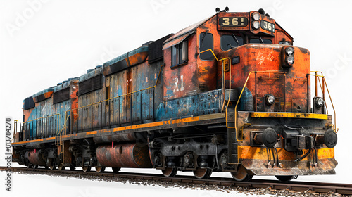 train on the railway 3d image wallpaper , Freight Train Isolated Object Transparent Background 