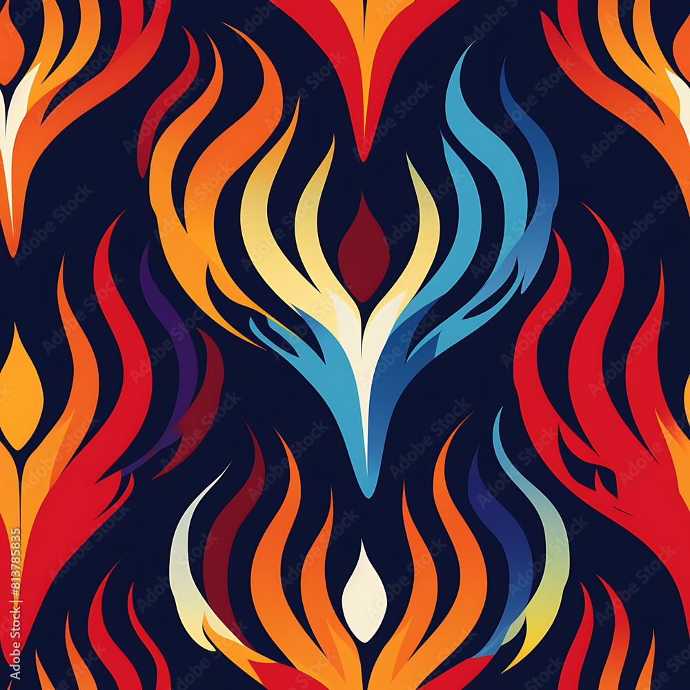 Fire seamless pattern, beautiful modern graphics can be used in a variety of designs. Fire seamless pattern, beautiful modern graphics can be used in a variety of designs.