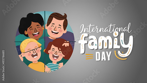 International Day of Families, family day. Social Media Post, happy, story.  May 15. nternational Day of Families poster, International Day of Families banner, illustration,
Families day, poster, bann photo