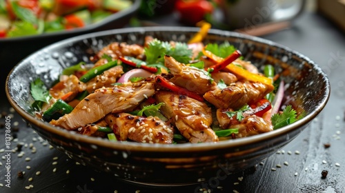 American cuisine. Shanghai salad with chicken.  © lastfurianec