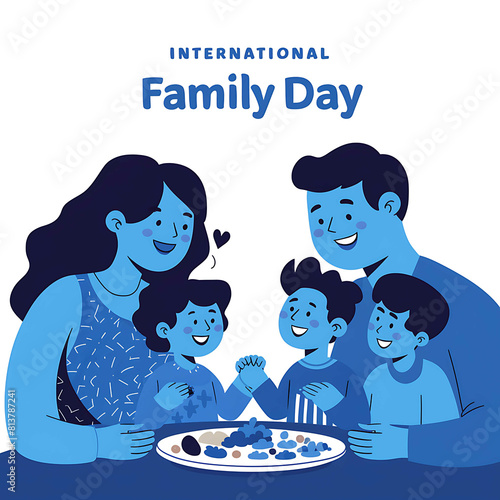 International Day of Families, family day. Social Media Post, happy, story.  May 15. nternational Day of Families poster, International Day of Families banner, illustration,
Families day, poster, bann photo