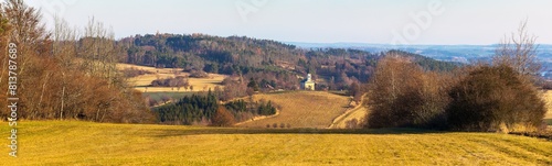 autumn landscape panorama, Czech-Moravian highlands