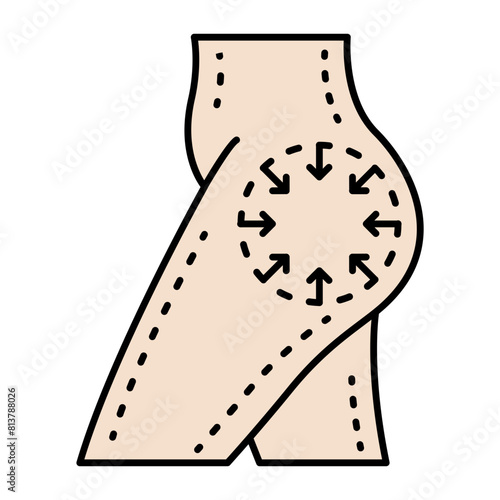 Artificial limb vector icon design, Cosmetology or Cosmetologist Symbol, esthetician or beautician Sign, Beauty treatment stock illustration, Prosthetic Leg implant Surgery concept