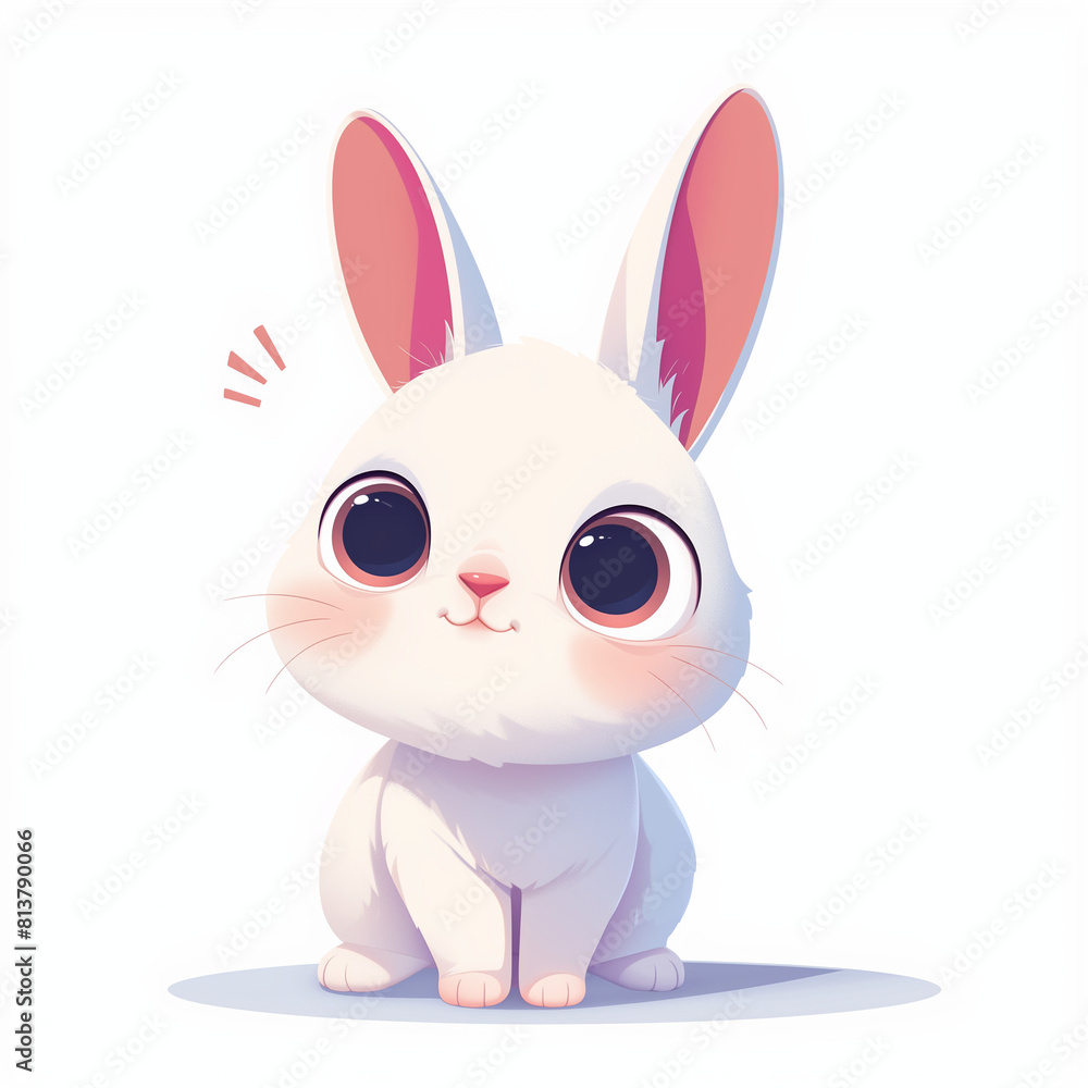 2d flat bunny cartoon 2d flat bunny cartoon