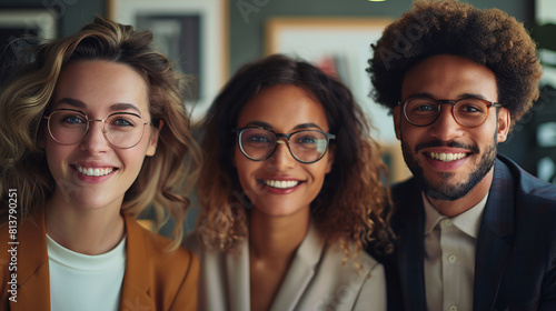 Group of business people in watercolor - An abstract watercolor representation of a diverse group of business professionals standing together © Fabian