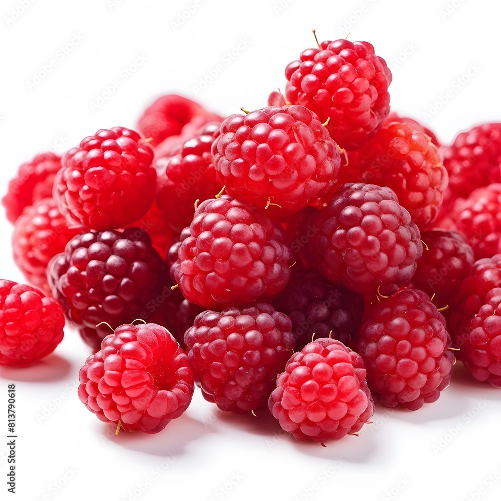 raspberry on white background raspberry on white background