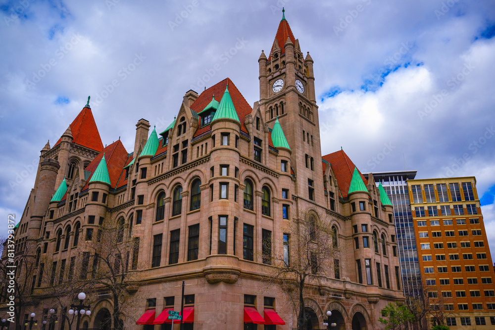 Fototapeta premium St. Paul City Landmark Center of Historic District in the City of Saint Paul, Minnesota, USA