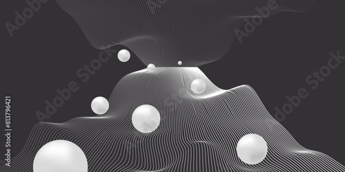 Abstract modern gradient horizontal template background. Trendy bright circle lines creative design. Minimal style graphic elements. Suit for poster, cover, banner, flyer, brochure, presentation