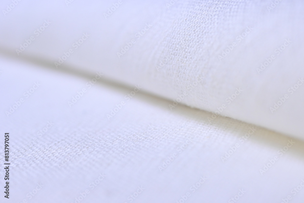 white hemp viscose natural fabric cloth, sackcloth rough texture of textile fashion abstract background