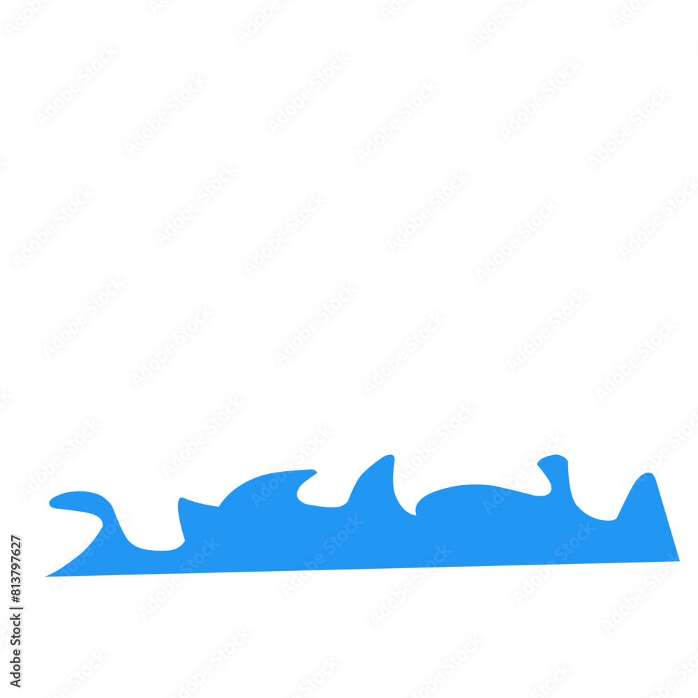 Naklejka premium Ocean Wave Silhouette 