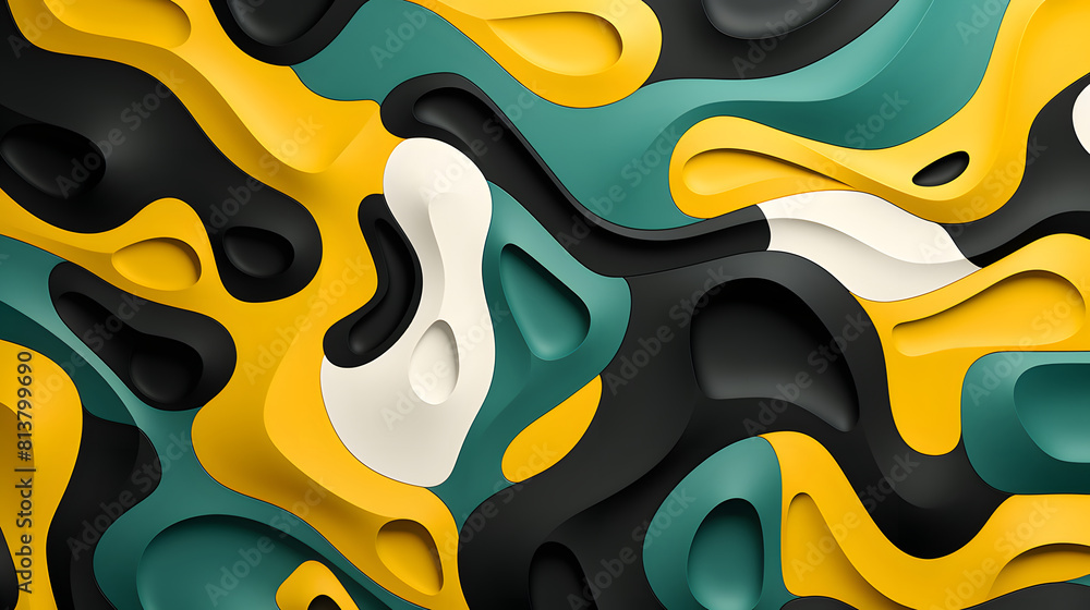 yellow and green simplified digital pattern design poster background yellow and green simplified digital pattern design poster background