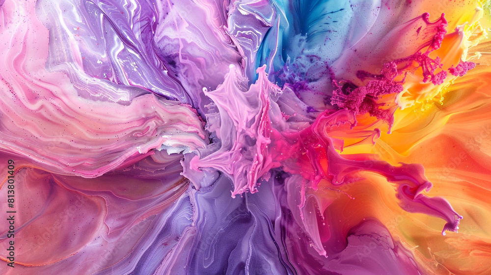 A sudden eruption of colors in Marble background