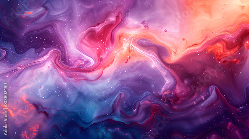 Vibrant Whirl: Abstract Blend of Purple and Pink photo