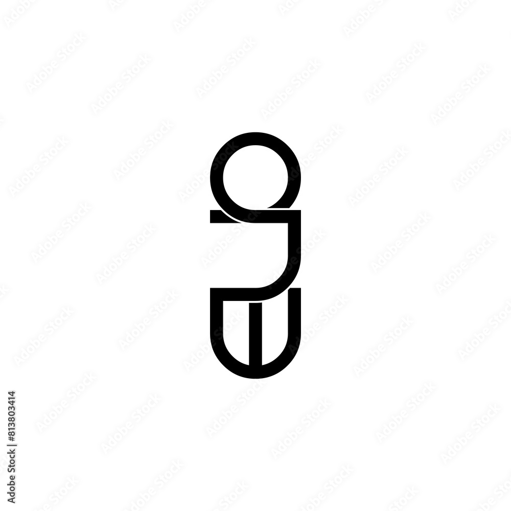 ojw lettering initial monogram logo design ojw lettering initial monogram logo design