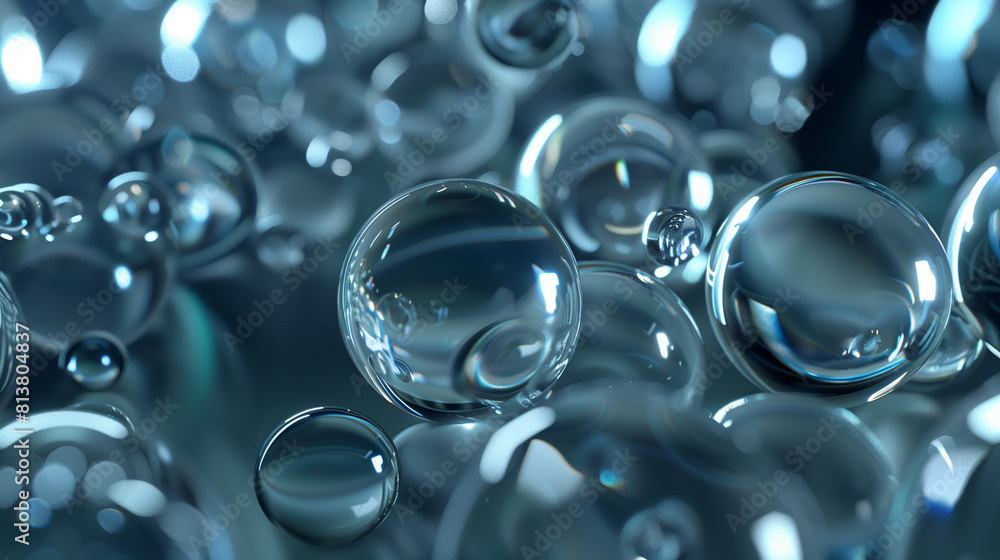 Abstract glass sphere 3d render