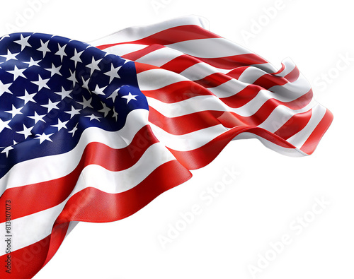 American Flag on transparent background