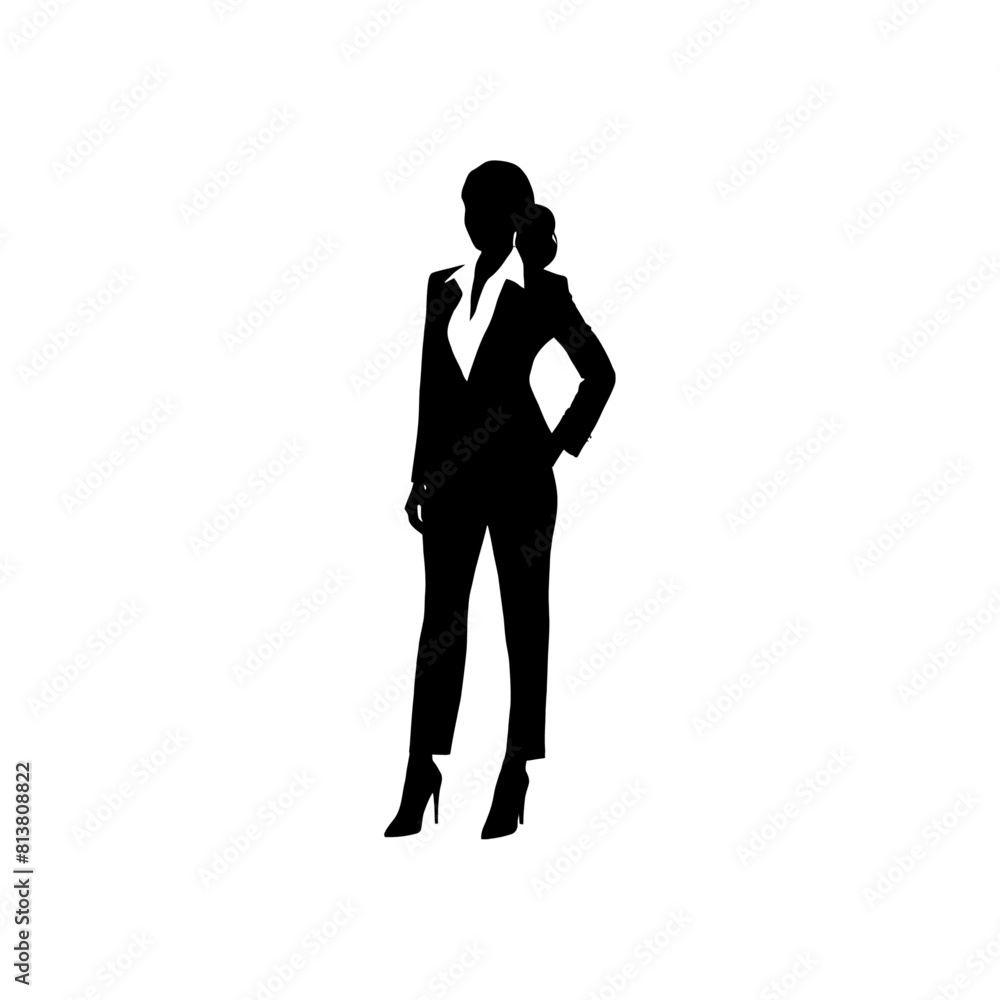 business woman, female office worker, woman in suit silhouette. womans office fashion girl. business people. isolated in white vector illustration. business woman, female office worker, woman in suit silhouette. womans office fashion girl. business people. isolated in white vector illustration.