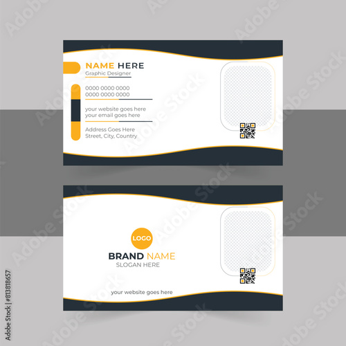 Futuristic business card creative and clean business card template professional vector illustration print luxury business card corporate identity design .