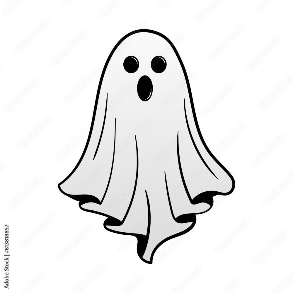 Flying ghost icon. Cute ghost icon. Flat style. Vector icon Flying ghost icon. Cute ghost icon. Flat style. Vector icon