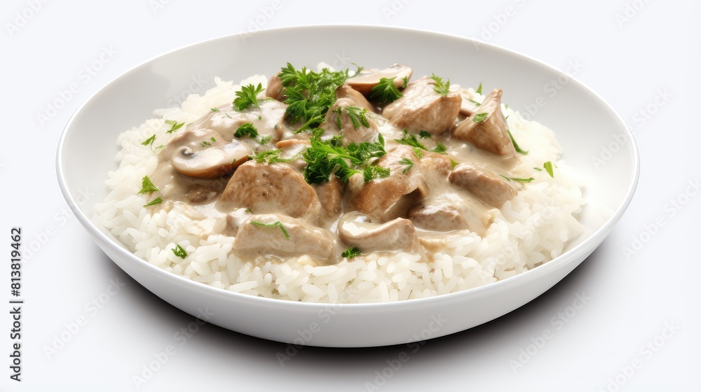 Delicious Blanquette of veal with white rice