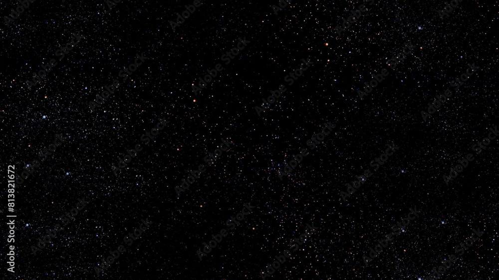 Obraz premium The night sky moves behind the stars..