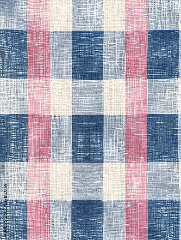 Seamless pattern of blue gingham fabric texture Seamless pattern of blue gingham fabric texture