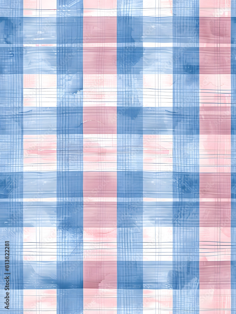 Seamless pattern of blue gingham fabric texture Seamless pattern of blue gingham fabric texture