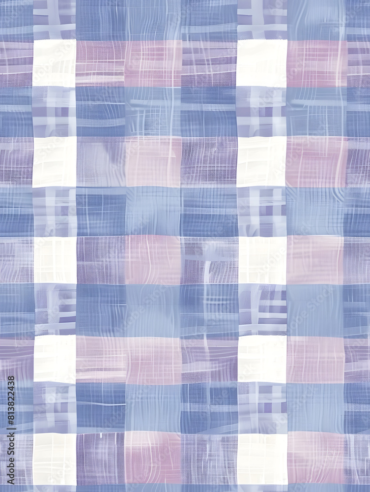 Seamless pattern of blue gingham fabric texture Seamless pattern of blue gingham fabric texture